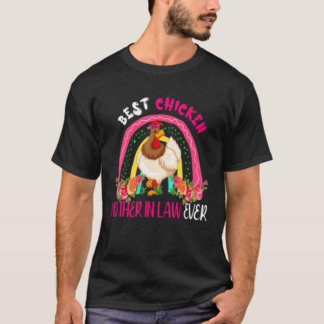 Camiseta Best Chicken Mother In Law Ever Cute Chicken Bow T (Anverso)