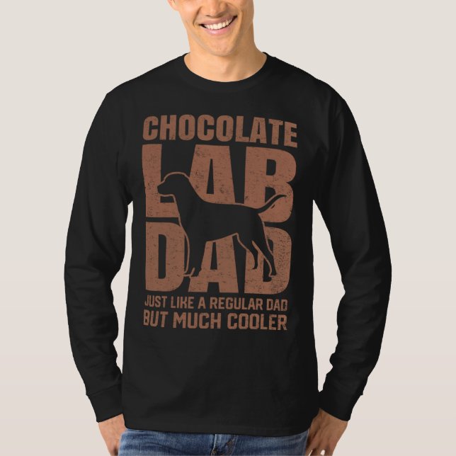 Camiseta Best Chocolate Lab Dad Dog  Brown Labrador Retriev (Anverso)