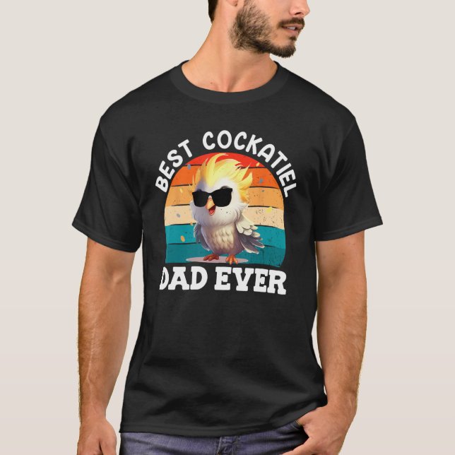 Camiseta Best Cockatiel Dad Bird  Parakeet Dad Cockatiels (Anverso)