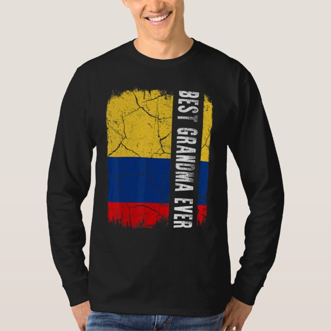 Camiseta Best Colombian Grandma Ever Colombia Flag Mother's (Anverso)