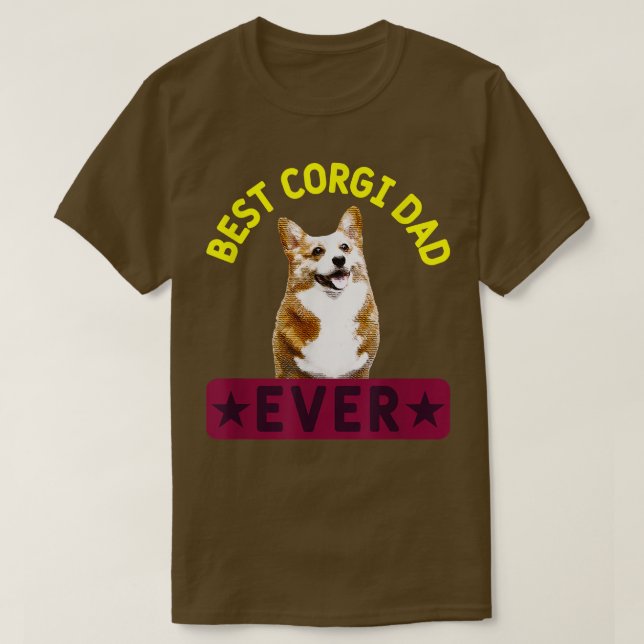 Camiseta Best Corgi DadDog Lover Owner  (Diseño del anverso)