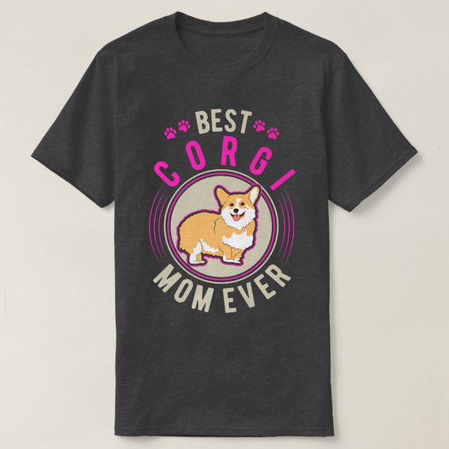 Camiseta Best Corgi Mom Ever-80 (Diseño del anverso)