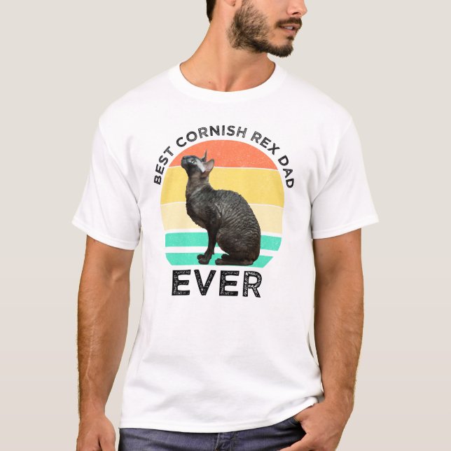 Camiseta Best Cornish Rex Dad Ever (Anverso)