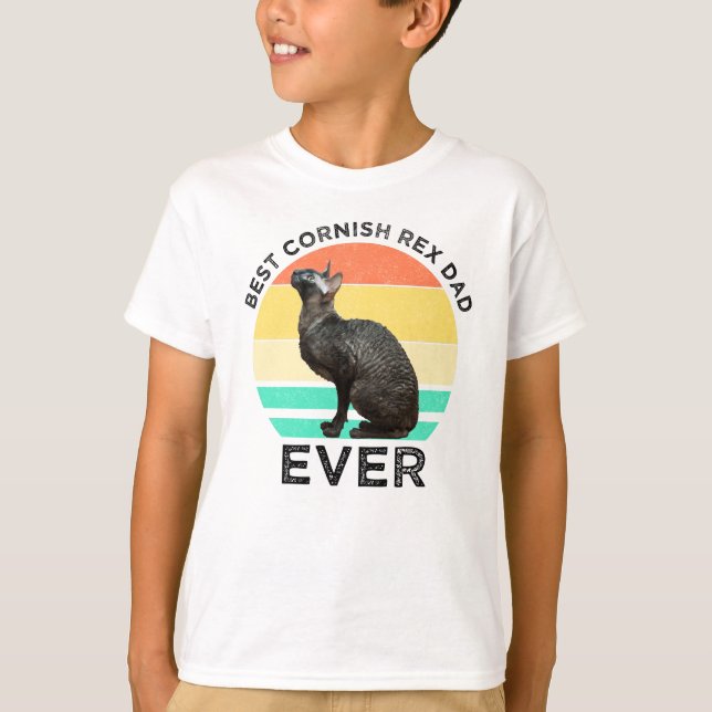 Camiseta Best Cornish Rex Dad Ever (Anverso)