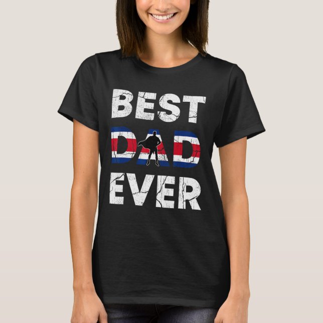 Camiseta Best Costa Rican Dad Ever Costa Rica Daddy Father  (Anverso)