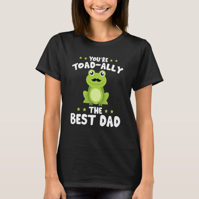 Camiseta Best Dad Daddy Frog Toad ally Fathers Day Toad Fro (Anverso)