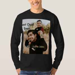 Camiseta Best dad ever father's dad gift photo name simple 