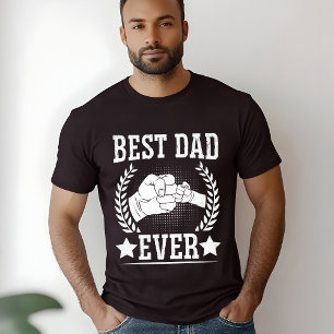 Camiseta Best Dad Ever – Fist Bump Father & Child Graphic
