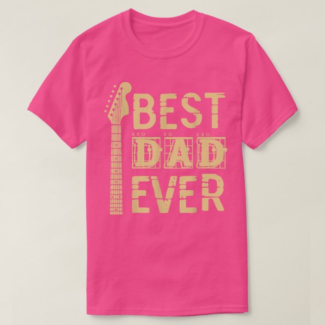 Camiseta Best Dad Ever Guitar LoverHappy Farthers Day  (Diseño del anverso)