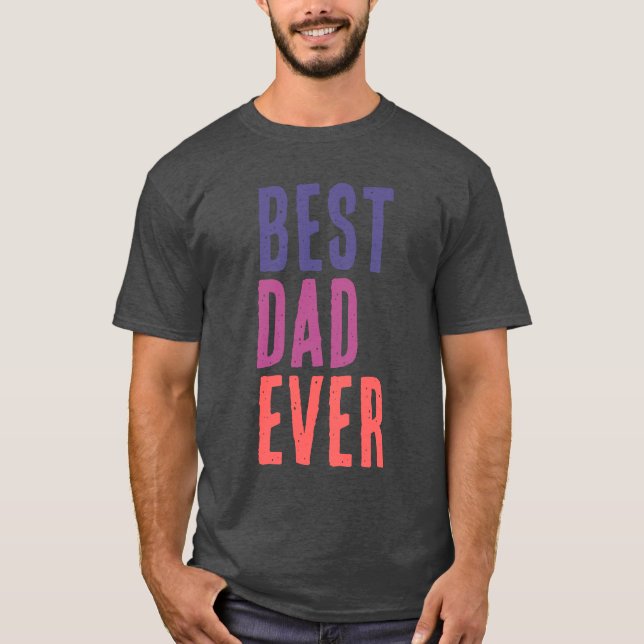 Camiseta Best Dad Ever Minimalist Cool Professional (Anverso)