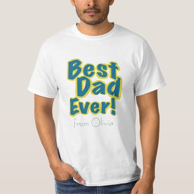 Camiseta Best Dad Ever Modern Typography (Anverso)