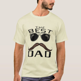 Camiseta best dad moustache lunette de soleil famille papa