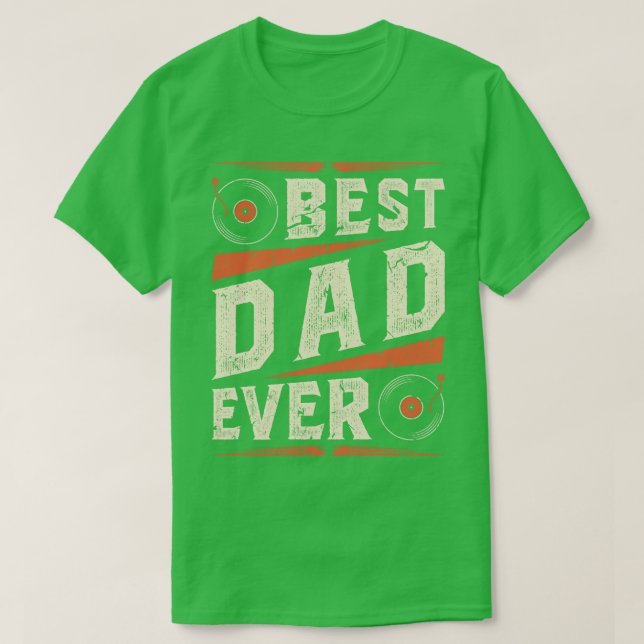 Camiseta Best Dad Vinyl Records (Diseño del anverso)