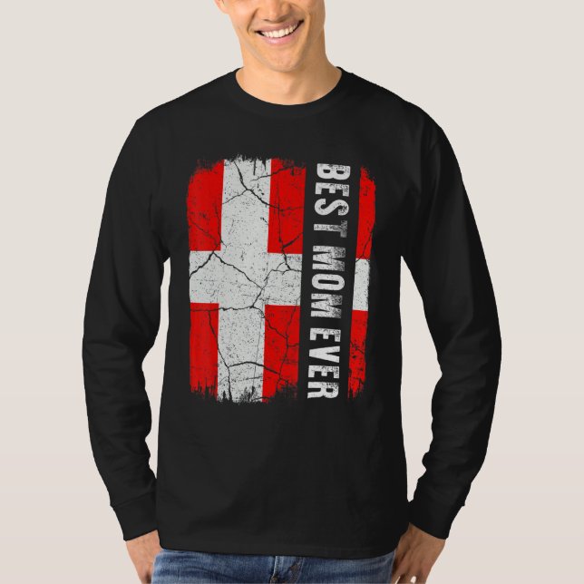 Camiseta Best Danish Mom Ever Denmark Flag Mother's Day (Anverso)