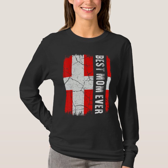Camiseta Best Danish Mom Ever Denmark Flag Mother's Day (Anverso)