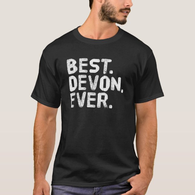 Camiseta BEST DEVON EVENTUALMENTE DIVERTIDO Chiste de nombr (Anverso)