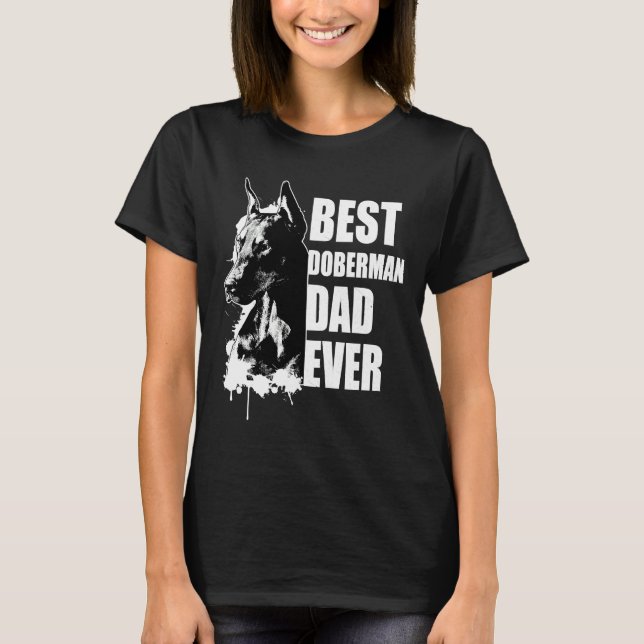 Camiseta Best Doberman Dad Mens Doberman Pinscher (Anverso)