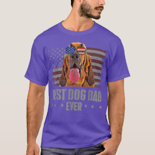 Camiseta Best Dog Dad Ever American Flag T-shirt Father's D