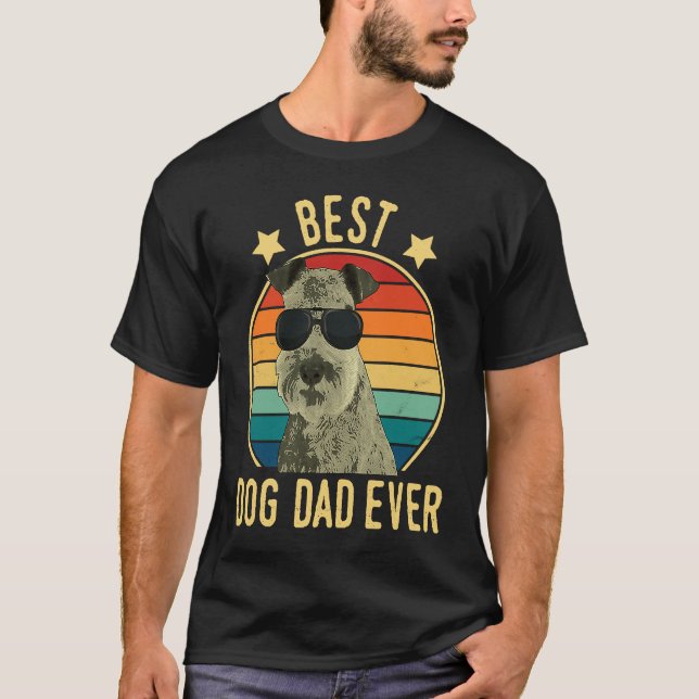 Camiseta Best Dog Dad Ever Lakeland Terrier Father's Day (Anverso)