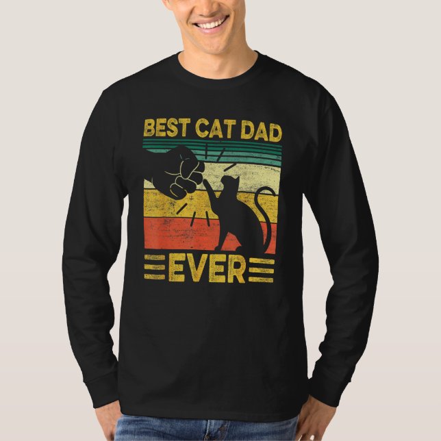 Camiseta Best Dog Dad Ever Retro Dog Daddy Paw Fist Bump Fa (Anverso)