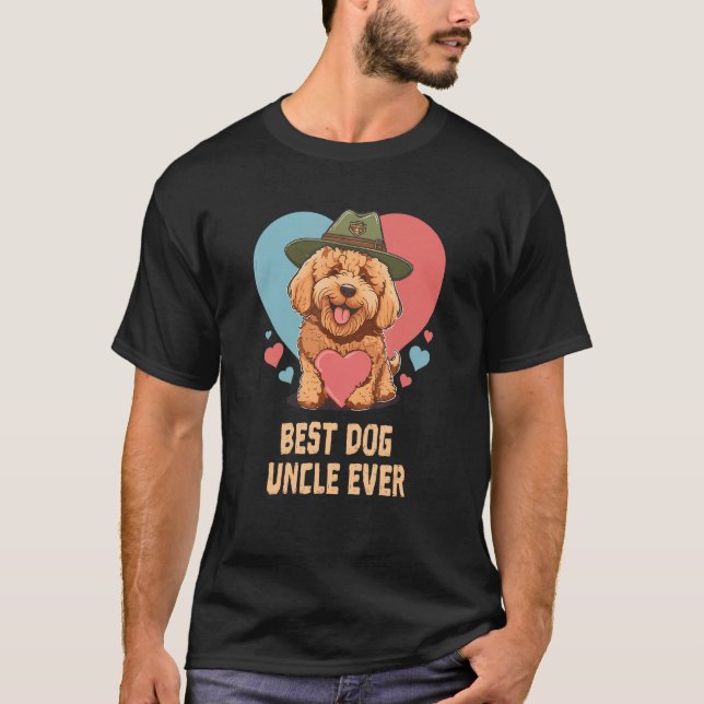 Camiseta Best Dog Uncle Ever Goldendoodle Dog Dad Cute Dog (Anverso)
