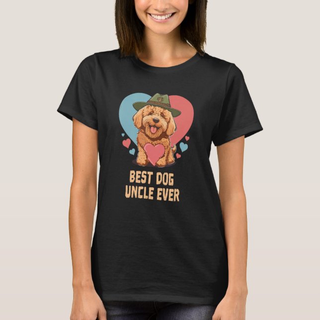 Camiseta Best Dog Uncle Ever Goldendoodle Dog Dad Cute Dog (Anverso)
