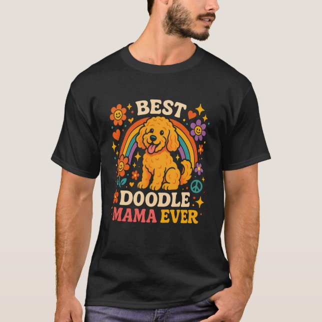 Camiseta Best Doodle Mama Ever Goldendoodle Pet Cute Dog Ma (Anverso)