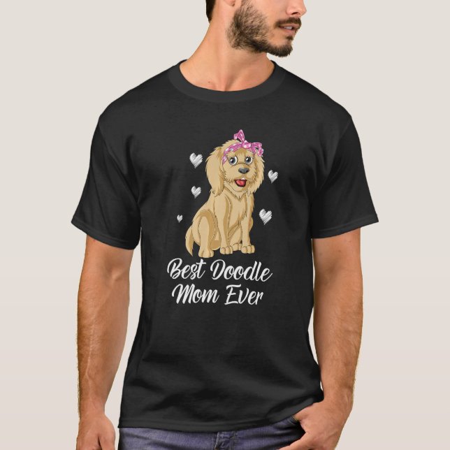 Camiseta Best Doodle Mom Ever Goldendoodle For Mom Premium (Anverso)