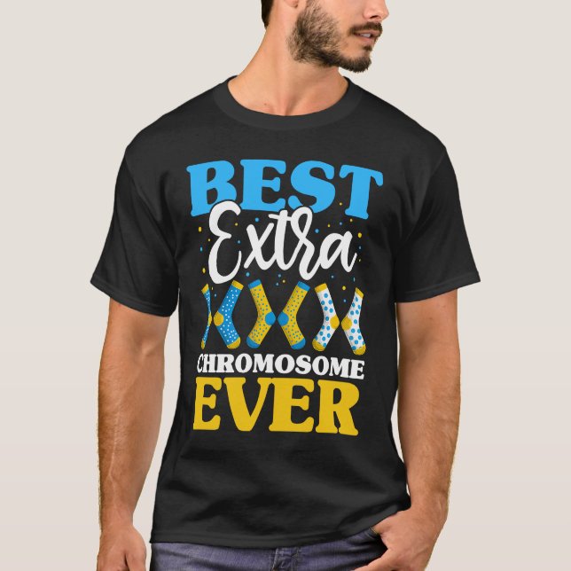 Camiseta Best Extra Chromosome Ever  Down Syndrome Kids Soc (Anverso)
