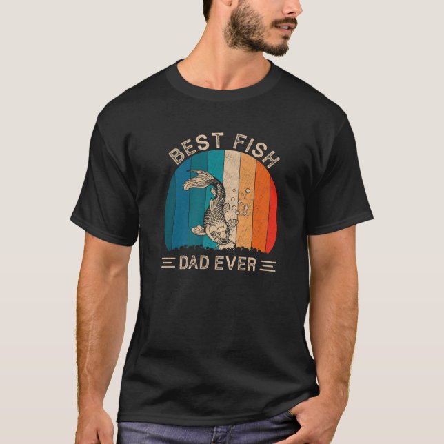 Camiseta Best Fish Dad Ever Retro Fish Graphic Father's Day (Anverso)