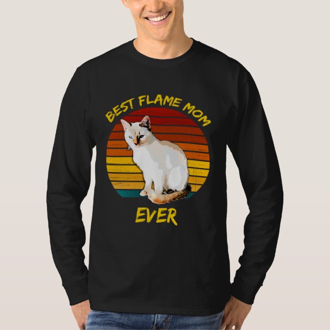 Camiseta Best Flame Mom Ever  Flame Point Siamese Cat Kitte (Anverso)