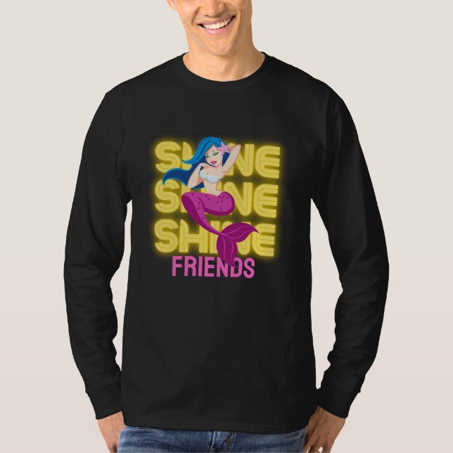 Camiseta Best Friend Forever Mermaid Matching Shine Princes (Anverso)