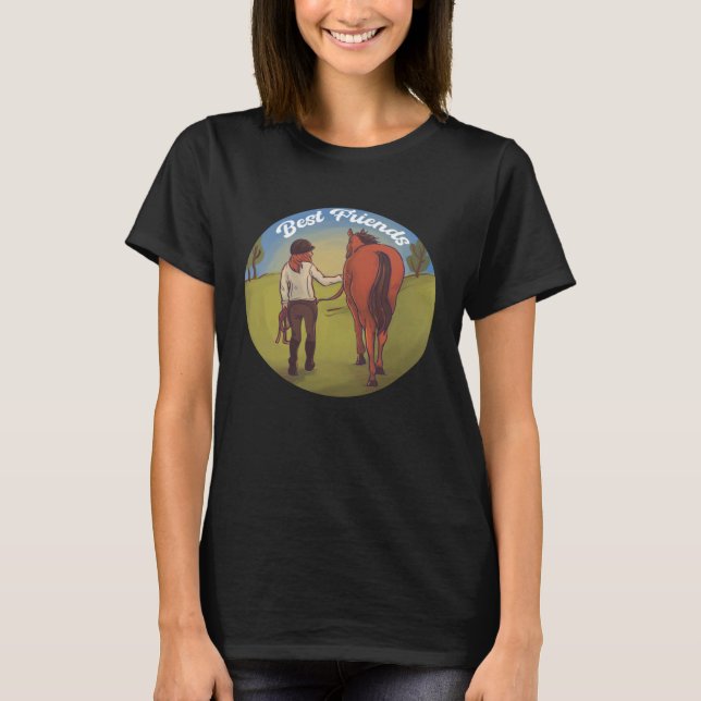 Camiseta Best Friends Equitation Horse Riding (Anverso)