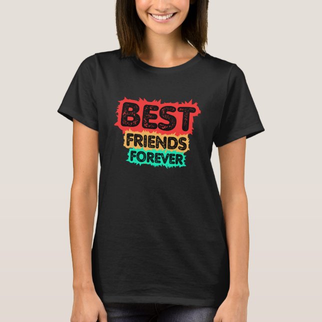 CAMISETA BEST FRIENDS FOREVER RETRO FRIENDS, FRIENDSHIP (Anverso)