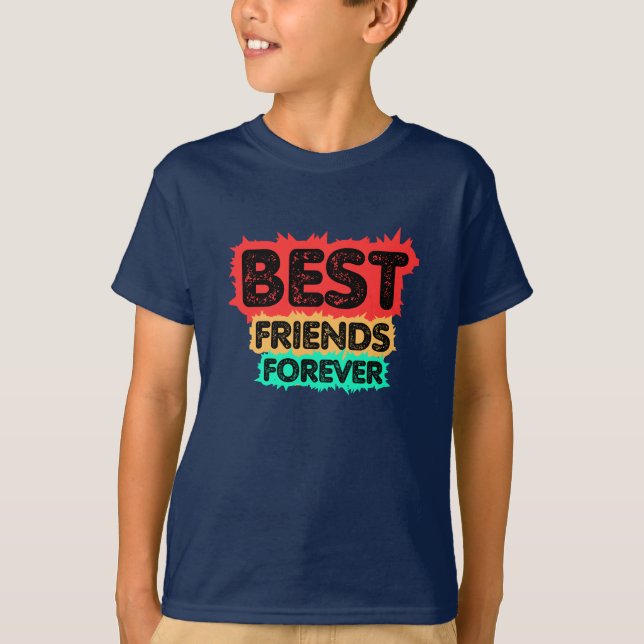 CAMISETA BEST FRIENDS FOREVER RETRO FRIENDS, FRIENDSHIP (Anverso)