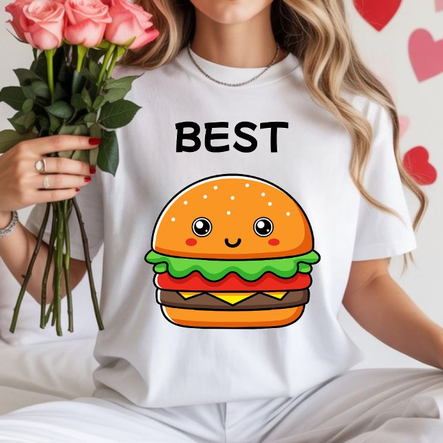 Camiseta Best friends hamburger and fries T-shirt kawaii (Subido por el creador)