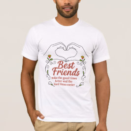 Camiseta Best Friends Heart Hands T-Shirt