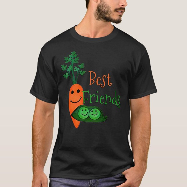 Camiseta Best Friends, Peas and  Carrots Fitted T-Shirt (Anverso)