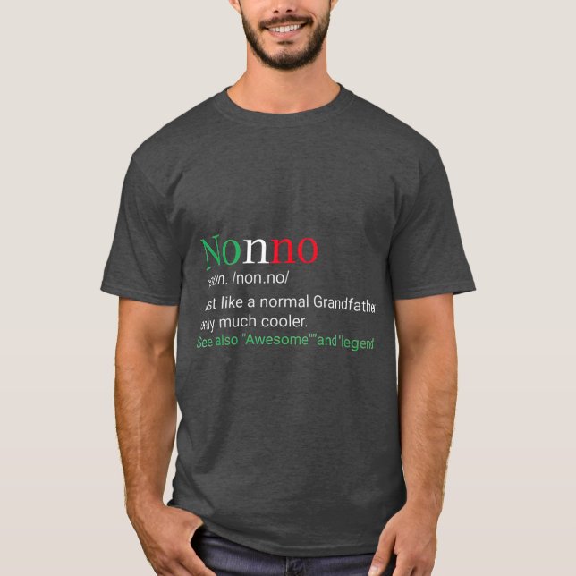Camiseta Best Funny Nonno Italian Grandfather Definition (Anverso)