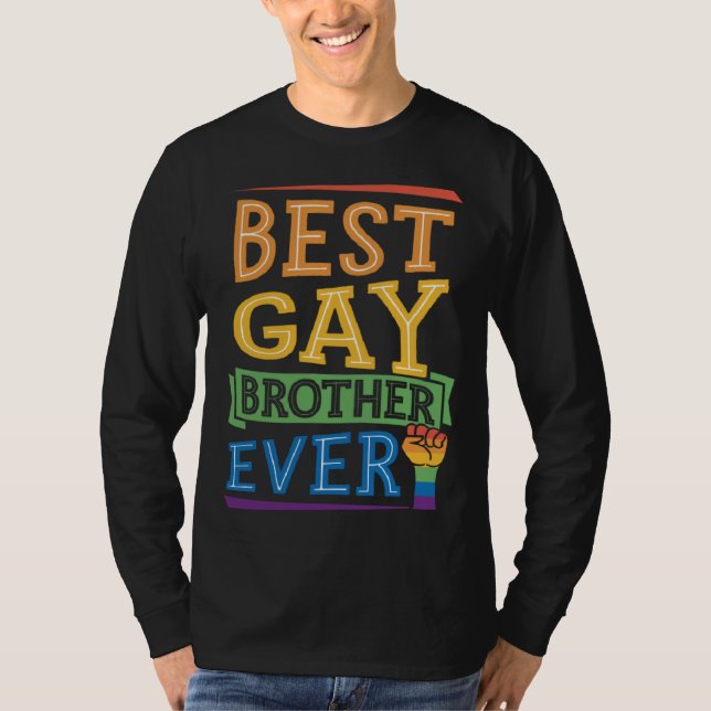 Camiseta Best Gay Brother Ever Cute  Gay Pride Sibling (Anverso)
