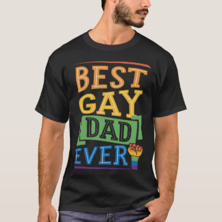 Camiseta Best Gay Dad Ever Cute  Gay Pride from Son Daughte