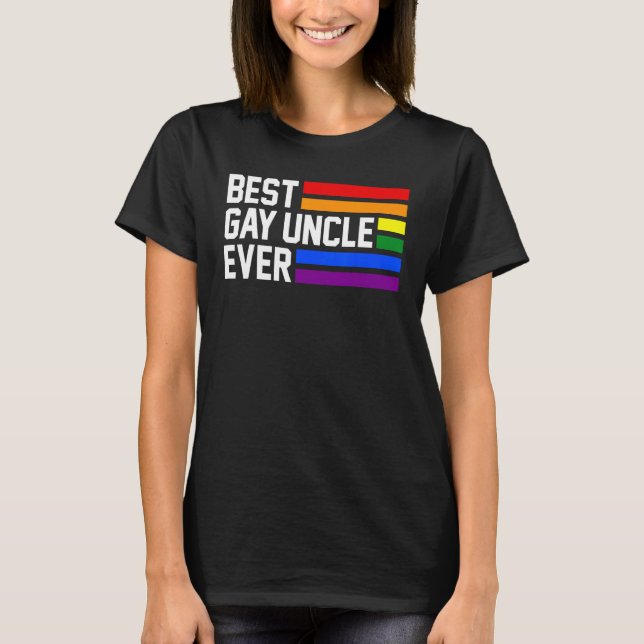 Camiseta best gay uncle ever LGBTQ Gay Pride (Anverso)