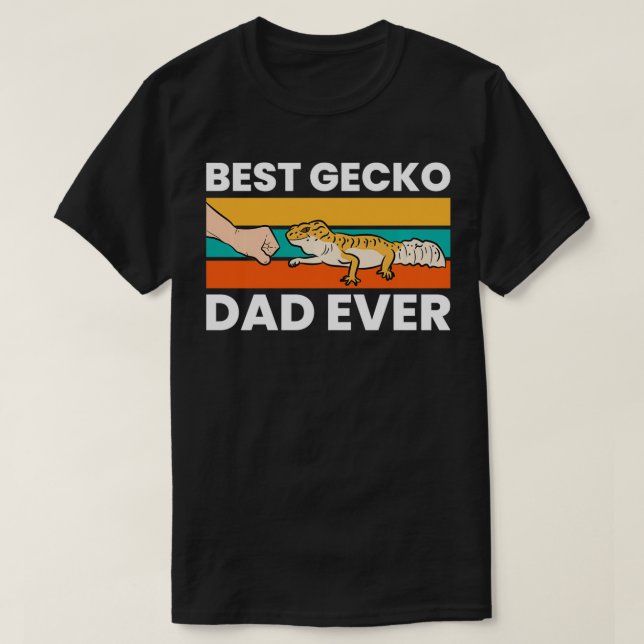 Camiseta Best Gecko Dad Ever Lizard Leopard Gecko  (Diseño del anverso)
