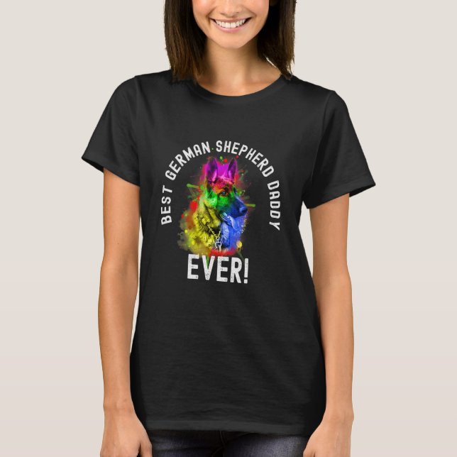 Camiseta Best German Shepherd Daddy Ever Dog Pet Owner (Anverso)