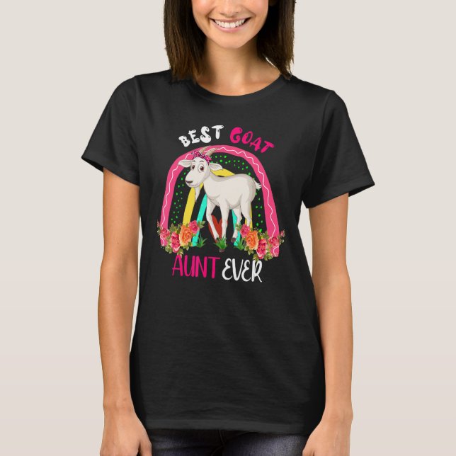 Camiseta Best Goat Aunt Ever Cute Goat Bow Tie Farm Mother' (Anverso)