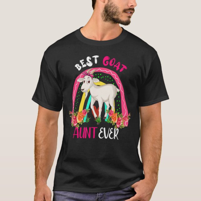 Camiseta Best Goat Aunt Ever Cute Goat Bow Tie Farm Mother' (Anverso)