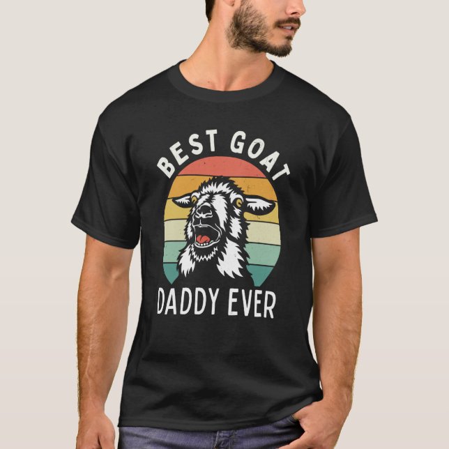 Camiseta Best goat daddy ever fathers day farming rancher d (Anverso)