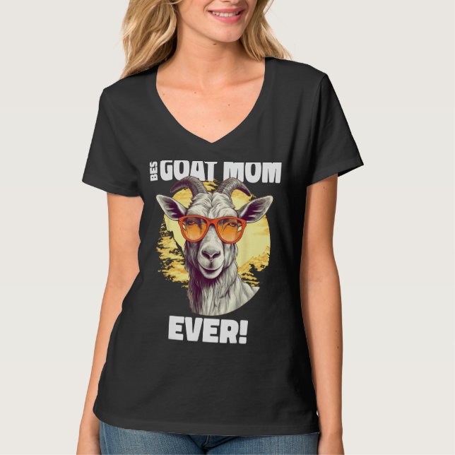 Camiseta Best Goat Mom Ever Goat (Anverso)