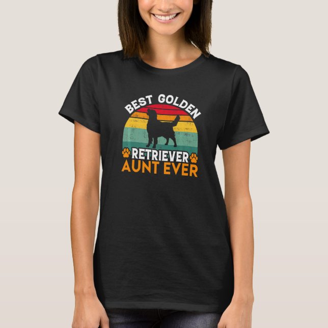 Camiseta Best Golden Retriever Aunt Ever Golden Retriever A (Anverso)