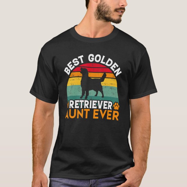 Camiseta Best Golden Retriever Aunt Ever Golden Retriever A (Anverso)